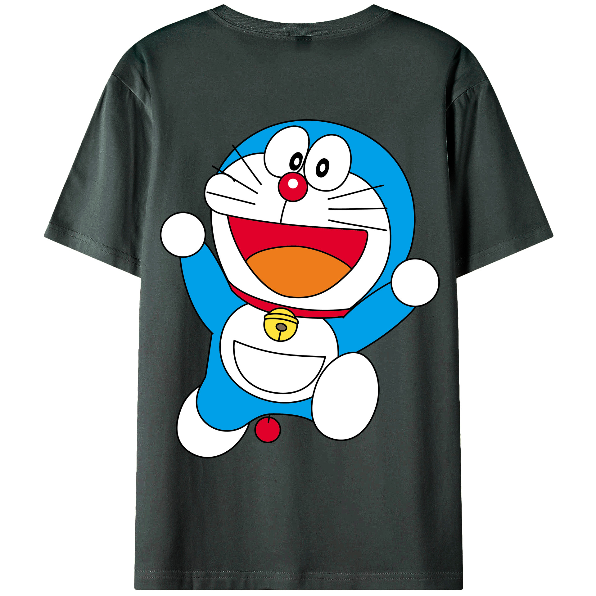 （画像用） ドラえもん Doraemon 綿100％ メンズ半袖Tシャツ（バックプリント） 通気性